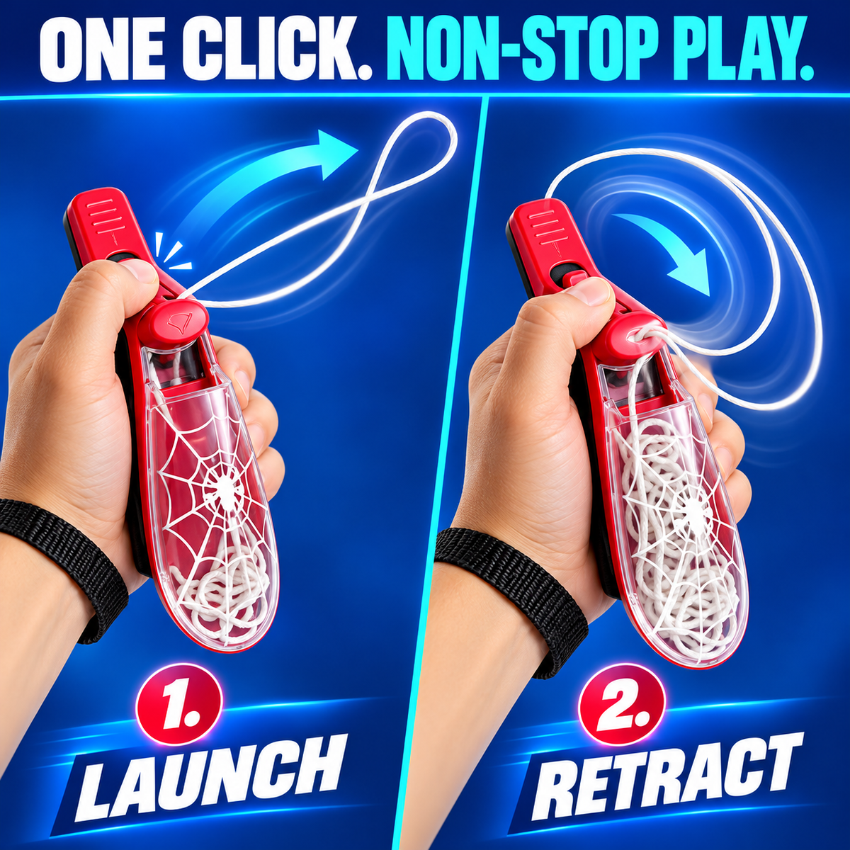 Loopvolt marketing illustration: launch and retract guide